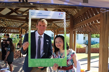 Deputy Mayor Cr Ireland and Australia Day Ambassador Wesa Chau