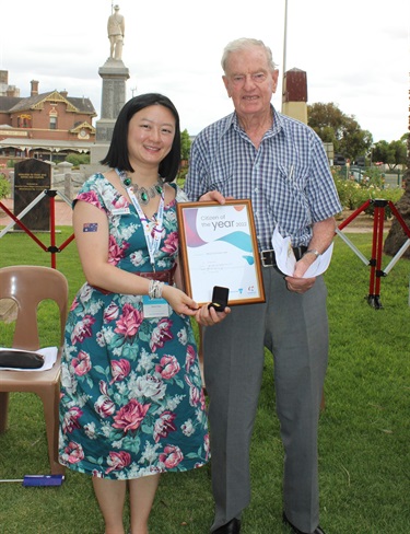 Citizen of the Year Mervyn Schneider OAM with Wesa Chau