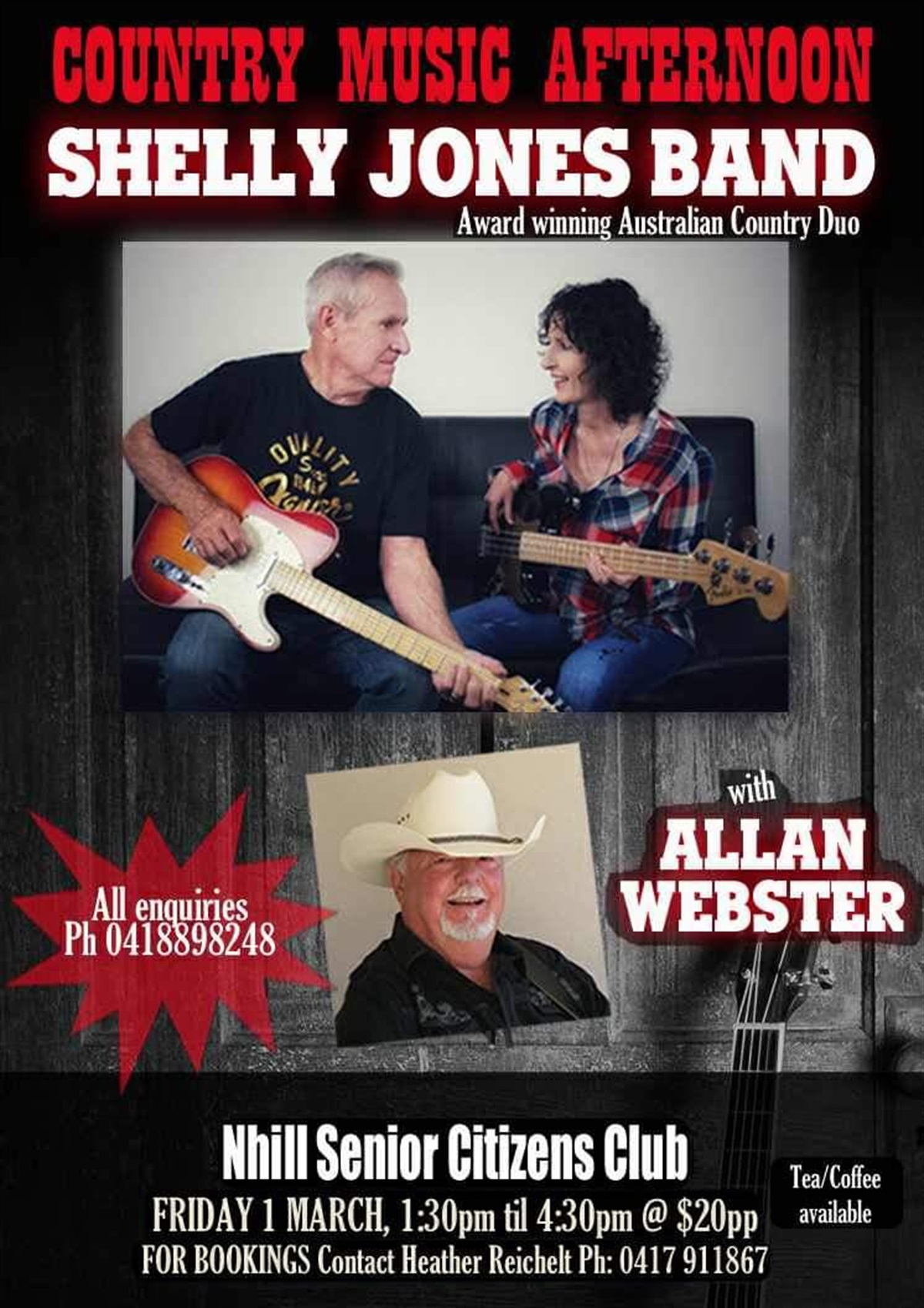 Country Music Afternoon featuring Shelly Jones Band and Allan Webster ...