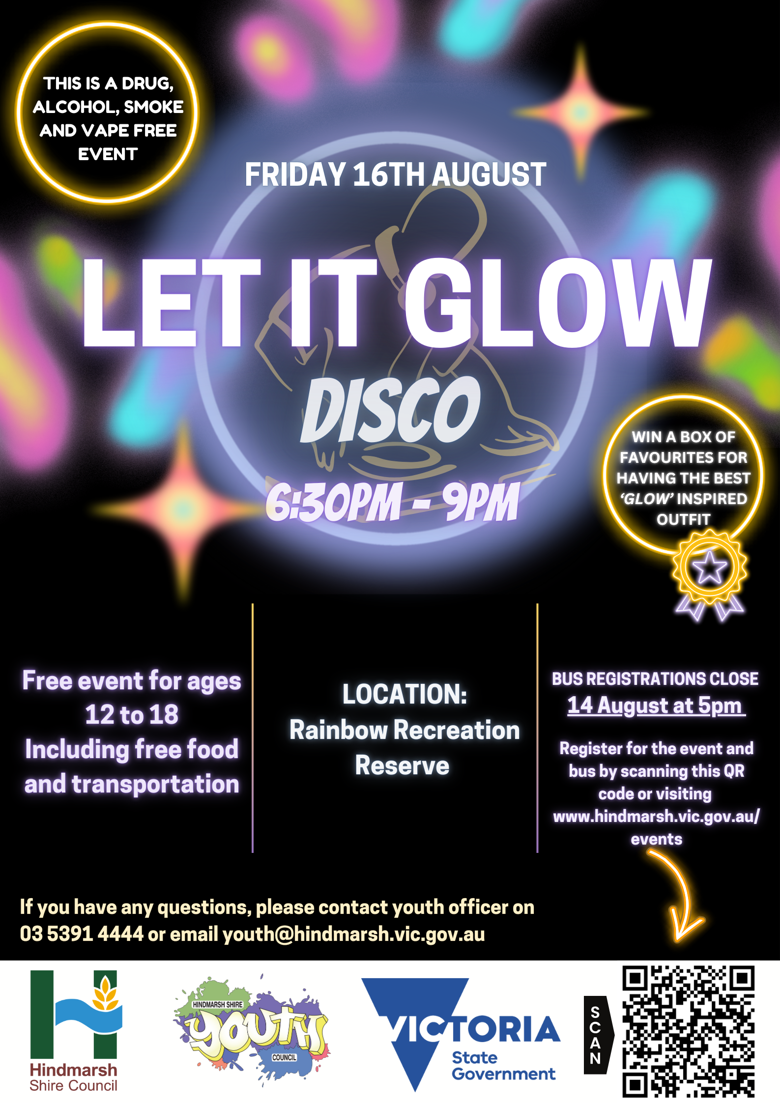 Hindmarsh Youth Let it Glow Disco Poster.png